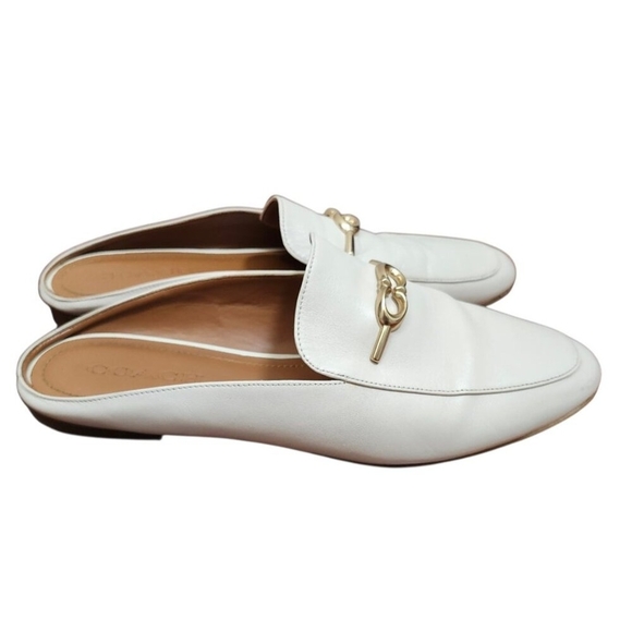 Coach Sienna Slide Loafers Shoes Women's Size 10 Color Chalk Leather Slip On - Picture 6 of 12